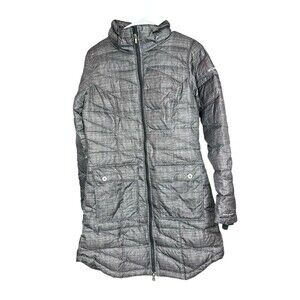 Columbia Womens Med Gray Omni-Heat Parka Diva Coat Goose Down Winter No Hood